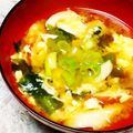 めみたん☆'s cooksnap of when they made わかめと竹輪のかき玉味噌汁.
