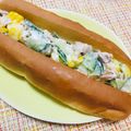 あめにゃん's cooksnap of when they made ツナ&胡瓜&コーンで辛子マヨサンドイッチ.
