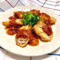 お料理ニャロメ's cooksnap of when they made 豚小間肉で！ポテトロールカツ.