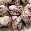 はるな0330's cooksnap of when they made たくあんマヨ☆ゆかりおにぎり♪.