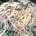 マスタード☆'s cooksnap of when they made 小松菜とひき肉の和風パスタ.