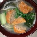 caruga's cooksnap of when they made からあげ味噌汁.