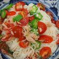 はぁぴょん's cooksnap of when they made 5分そうめんアレンジ♪ツナトマトそうめん.