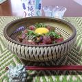 ダイナマイト漆黒's cooksnap of when they made ❀カツオで簡単ユッケ風❀.
