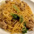 いずちょも＊'s cooksnap of when they made 豚肉とレタスのレモンバターパスタ.