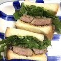 ひつじ・×・'s cooksnap of when they made 簡単♡ステーキリメイクステーキサンド.