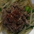 ma___111's cooksnap of when they made にらともやしのピリ辛☆肉そぼろあんかけ.
