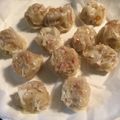 リリカメ's cooksnap of when they made ふわっふわっのスパム＆豚肉シュウマイ.