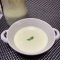 clover♡3's cooksnap of when they made キュウリ大量消費ポタージュ炊飯器で簡単！.