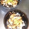 ameうめ's cooksnap of when they made 節約♪パリッと鶏皮甘辛丼.
