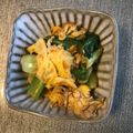 R2016's cooksnap of when they made チンゲンサイと卵のオイスターソース炒め.
