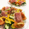 asuuumomo's cooksnap of when they made レタス、きゅうり、かいわれの生ハムサラダ.