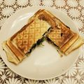 こまあぴ's cooksnap of when they made ほうれん草とまいたけの簡単ホットサンド.
