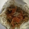 ma___111's cooksnap of when they made ごま油香る納豆キムチそうめん.