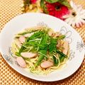 なつき☆ミ's cooksnap of when they made 水菜とウインナーのペペロンチーノ風！.
