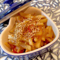 tikariri's cooksnap of when they made 甘めに♪ かにかまと大根の皮きんぴら.