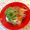 tikariri's cooksnap of when they made 生姜とカイワレおかかの冷奴☆.