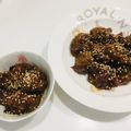 ♪ひつじ's cooksnap of when they made カツオの血合いで揚げ団子♪甘酢タレ.