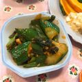 hikaru514's cooksnap of when they made きゅうりとネギのピリ辛ニンニク醤油炒め.