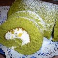 まちゅぽ's cooksnap of when they made 抹茶のロールケーキ和風きなこクリーム♪.
