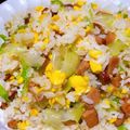 ゆうは0414's cooksnap of when they made 簡単本格！焼豚レタスのパラパラチャーハン.