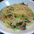 まこピスタ's cooksnap of when they made 桜海老とホウレン草のパスタ✿.