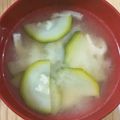 クック7NA4SM☆'s cooksnap of when they made ズッキーニと薄あげの味噌汁.