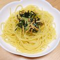 hitomi♪＊'s cooksnap of when they made ☆お茶漬けのもと☆簡単美味しいパスタ.