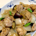 ★なみ's cooksnap of when they made 鶏もも肉となすと玉ねぎの甘辛炒め.