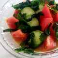 aoi0818's cooksnap of when they made 簡単♪トマト、きゅうり、わかめの酢の物.