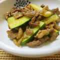 solapapa's cooksnap of when they made 牛肉とズッキーニーのカレー味噌炒め.