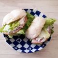アクセル☆'s cooksnap of when they made 白パン☆新たまハムサンド.