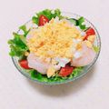 まあまま☆0403's cooksnap of when they made えび・トマト・きゅうりのミモザサラダ♪.