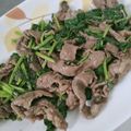 愛健家's cooksnap of when they made 空芯菜の牛肉オイスター炒め.