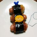 ロビくま's cooksnap of when they made お弁当に★海苔巻きちくわウインナー.