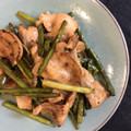 いがRIN's cooksnap of when they made うちの定番　にんにくの芽と豚肉の炒め物.