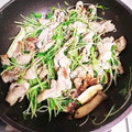 ♬あじさいのレシピ♬'s cooksnap of when they made 豚肉とエリンギと豆苗のマヨポン炒め.