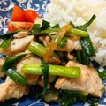 rie0x0's cooksnap of when they made 鶏むね肉とニラのオイスター炒め.