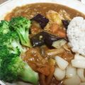 ねこはがき's cooksnap of when they made 根菜と茄子、ひき肉のカレーと雑穀米.