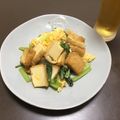 居酒屋まるみ's cooksnap of when they made 厚揚げと小松菜のチャンプルー.