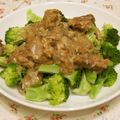youtapapa's cooksnap of when they made さば缶で✿ブロッコリーのさば味噌餡かけ.