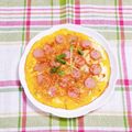 カレンガール's cooksnap of when they made 魚肉ソーセージのオープンオムレツカレー味.