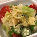 Kduende's cooksnap of when they made キャベツとおくらのおかか胡麻和え.