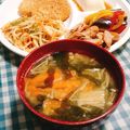 あゆまんま♪'s cooksnap of when they made お手軽☆お好みの野菜でほっこりお味噌汁♬.