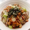 umi☆neco's cooksnap of when they made 赤オクラ＆納豆そば.