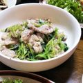 クリーピングタイム☆'s cooksnap of when they made *豚しゃぶと三つ葉の酢味噌和え*.