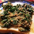 ずぼりすと's cooksnap of when they made レンジでチン！モロヘイヤのゴマ和え♪.