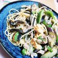 ＬＯＶＥ．ｋｔｒｒ's cooksnap of when they made 麺つゆで‥ 茄子と卵の和風スパゲッティ.