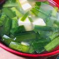 hiro_aya's cooksnap of when they made 玉ねぎとニラ、木綿豆腐の中華卵スープ.