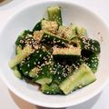 黄色いかえる's cooksnap of when they made キュウリのたたき　にんにく生姜ごま油.